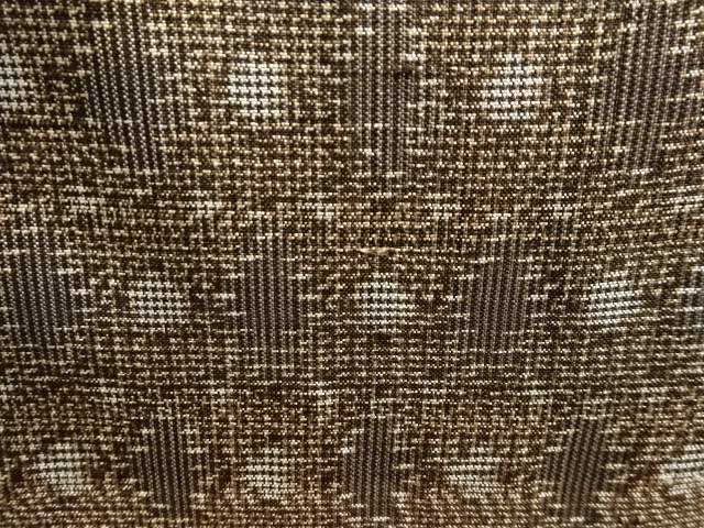 JAPANESE KIMONO / ANTIQUE KIMONO / SILK / DORO OSHIMA TSUMUGI / WOVEN ABSTRACT PATTERN